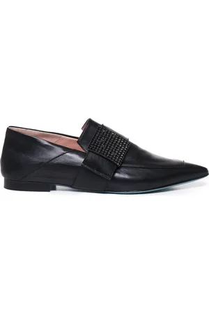 Fratelli Russo Buty, Kobieta, Czarny, 37 EU, Czarne loafersy z jasną dekoracją