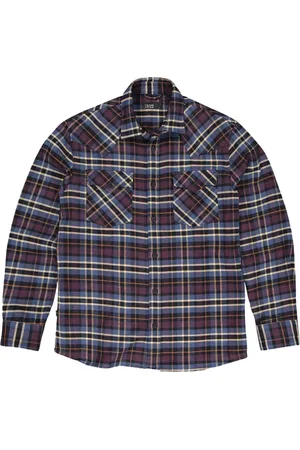 Butcher of Blue Koszule, Mężczyzna, Wielobarwność, M, Western Check Overshirt