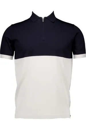 Gentiluomo Koszulki, Mężczyzna, Wielobarwność, L, Zip SS Polo Shirt Navy Blue