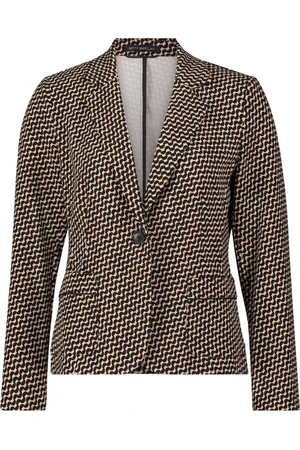 Betty Barclay Kurtki, Kobieta, brązowy, XL, Graficzny Blezer z Eleganckim Kołnierzem Revers
