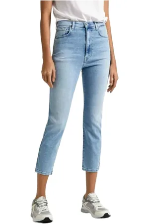 Pepe Jeans Jeansy, Kobieta, Niebieski, W28, Nowoczesne Dżinsy Slim Fit z Wysokim Stanem