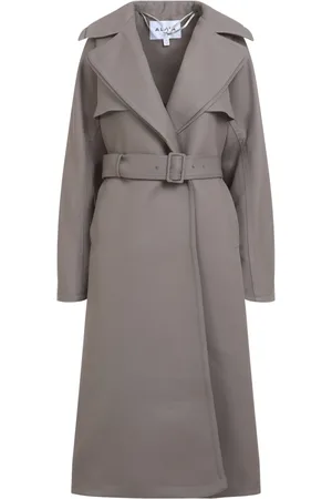 Alaïa Płaszcze, Kobieta, Szary, S, Elegant Nude Neutrals Coat