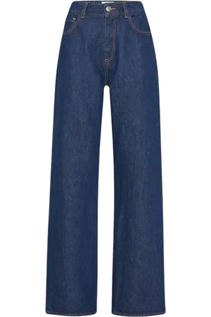 MVP Wardrobe Jeansy, Kobieta, Niebieski, S, Denim, Dżinsy o wysokim stanie i szerokich nogawkach
