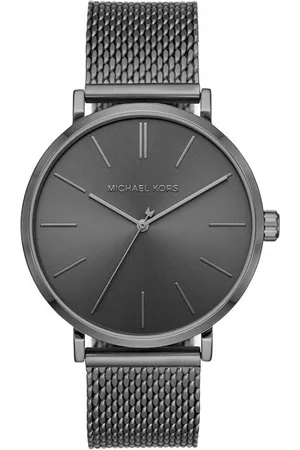 Michael Kors Akcesoria, Mężczyzna, Szary, ONE SIZE, Szary Stalowy Zegarek Kwarcowy Analogowy