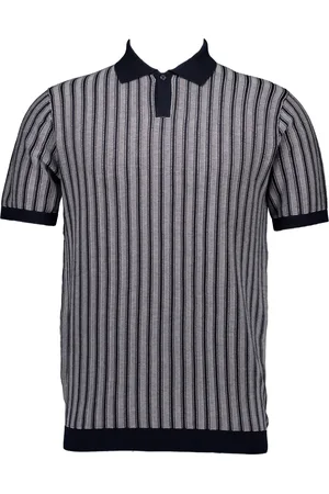 Gentiluomo Koszulki, Mężczyzna, Niebieski, M, Polo Jacquard SS w ciemnoniebieskim