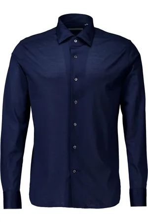 corneliani Koszule, Mężczyzna, Niebieski, 2XL, Ciemnoniebieska Koszula z Długim Rękawem