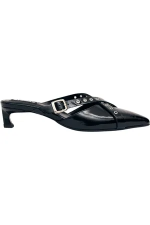 ALOHAS Buty, Kobieta, Czarny, 39 EU, Zyra Onix Czarne skórzane mules