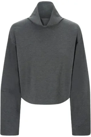 Staud Swetry, Kobieta, Szary, M, Heather Grey Ponte Top z Rękawami w Stylu Rzeźbiarskim