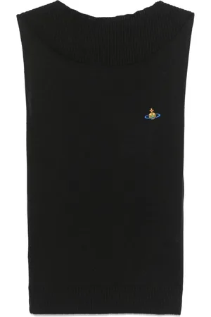 Vivienne Westwood Swetry, Mężczyzna, Czarny, L, Len, Czarny Top Valentina