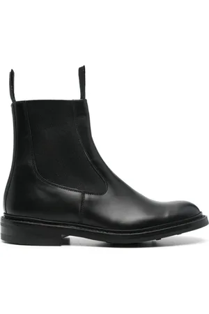 TRICKERS Buty, Mężczyzna, Czarny, 42 EU, Czarne Cielęce Buty z Niską Podeszwą Dainite