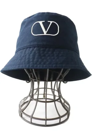 VALENTINO Pre-owned, Kobieta, Niebieski, ONE SIZE, Pre-owned Cotton hats