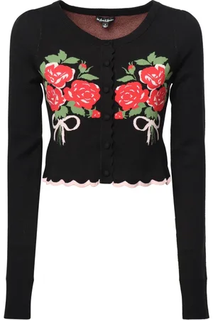 For Love & Lemons Swetry, Kobieta, Czarny, L, Czarny Sweter Rozpinany