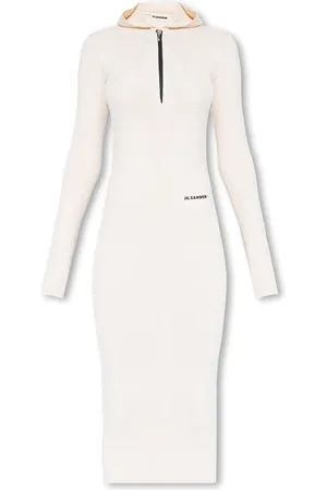 Jil Sander Sukienki, Kobieta, Beżowy, S, Sukienka z kapturem