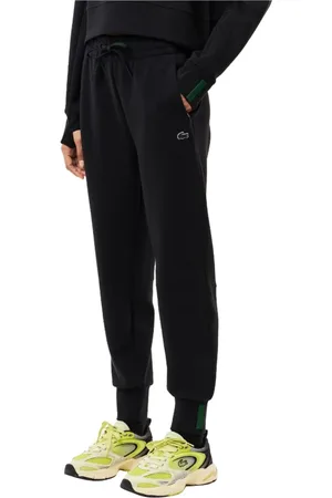 Lacoste Spodnie, Kobieta, Czarny, L, Bawełna, Czarne spodnie dresowe z logo