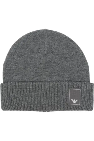Emporio Armani Akcesoria, unisex, Niebieski, ONE SIZE, Złożona czapka