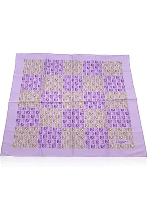 Cartier Pre-owned, Kobieta, Fioletowy, ONE SIZE, Pre-owned Cotton scarves