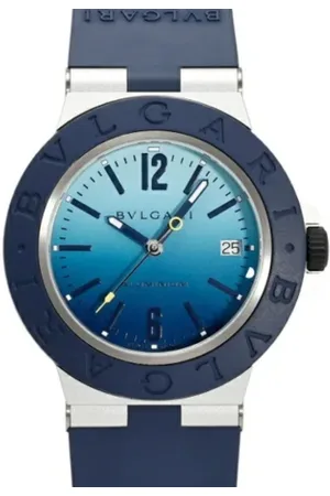 Bvlgari Pre-owned, Mężczyzna, Niebieski, ONE SIZE, Pre-owned Glass watches