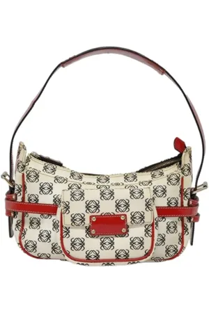Loewe Pre-owned, Kobieta, Biały, ONE SIZE, Pre-owned Canvas handbags