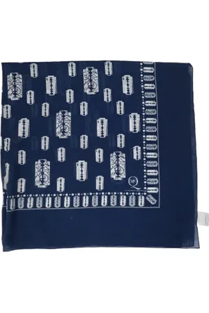 Alexander McQueen Pre-owned, Kobieta, Niebieski, ONE SIZE, Pre-owned Cotton scarves