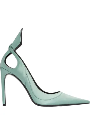 Nina Ricci Buty, Kobieta, Zielony, 39 EU, Satyna, Satynowe Czółenka Z Kokardą