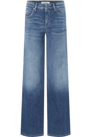 Cambio Jeansy, Kobieta, Niebieski, XL, Bawełna, Jeansyy Wide Leg w kolorze Mid