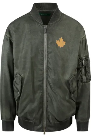 Dsquared2 Kurtki, Mężczyzna, Zielony, L, Nylon, Bomber Kurtki