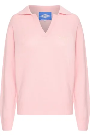 Ball Swetry, Kobieta, Różowy, L, Różowy Dolphin Sweter Polo z Dzianiny