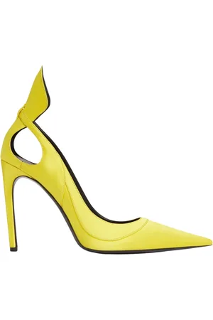 Nina Ricci Buty, Kobieta, Żółty, 37 EU, Satyna, Satynowe Czółenka z Kokardą