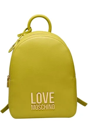 Moschino Torebki, Kobieta, Żółty, ONE SIZE, Żółty plecak z regulowanymi paskami