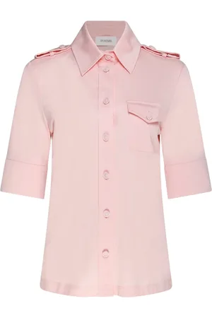 Sportmax Bluzki, Kobieta, Różowy, S, Bawełna, Różowa Koszula