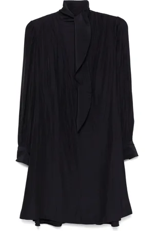 Lanvin Sukienki, Kobieta, Niebieski, S, Niebieska Drapowana Sukienka Mini