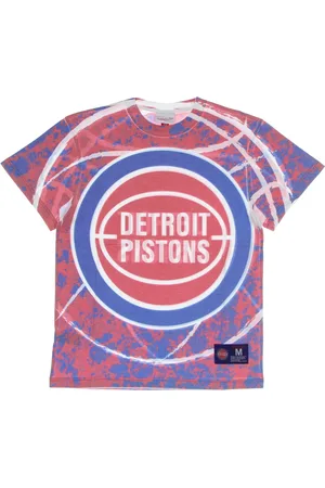 Mitchell & Ness Koszulki, Mężczyzna, Wielobarwność, M, Detroit Pistons NBA Tee Hardwood Classics