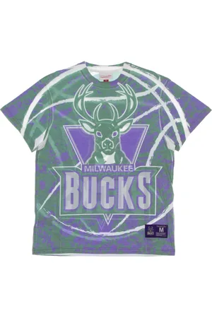 Mitchell & Ness Koszulki, Mężczyzna, Wielobarwność, L, Koszulka NBA Milwaukee Bucks Zielona