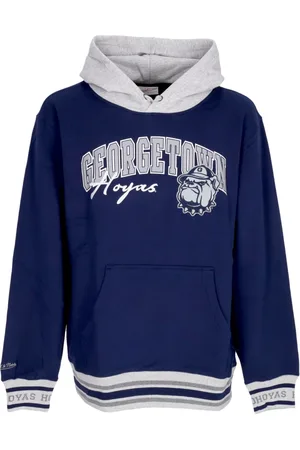 Mitchell & Ness Bluzy, Mężczyzna, Niebieski, S, Georgetown Hoyas Vintage Logo Hoodie