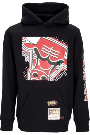 Mitchell & Ness Bluzy, Mężczyzna, Czarny, S, Chicago Bulls Czarna Bluza