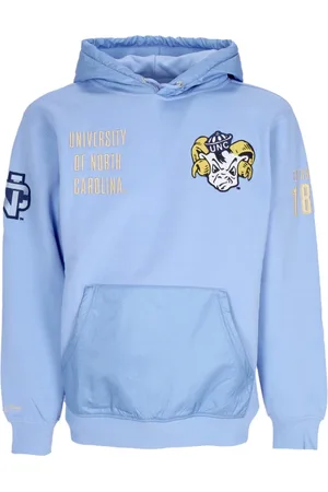 Mitchell & Ness Bluzy, Mężczyzna, Niebieski, M, Bluza z kapturem North Carolina Tar Heels Vintage Logo