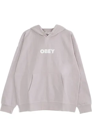 Obey Bluzy, Mężczyzna, Beżowy, M, Lekki Bluza z Kapturem Bold Premium French Terry Fioletowy