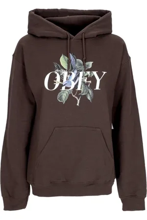 Obey Bluzy, Kobieta, brązowy, L, Bluza z kapturem Bird Old School
