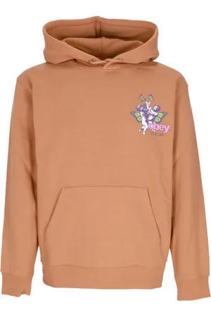 Obey Bluzy, Mężczyzna, brązowy, L, Miłość Premium Bluza z Kapturem Męska