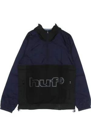 Huf Kurtki, Mężczyzna, Niebieski, S, Nylon, Granatowy Wiatrówka Anorak Lekka
