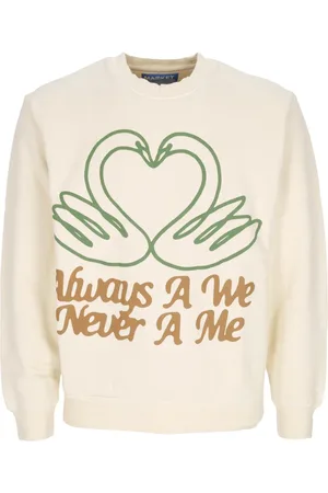 MARKET Bluzy, Mężczyzna, Beżowy, S, Bluza z dekoltem typu Crewneck i podszewką z polaru