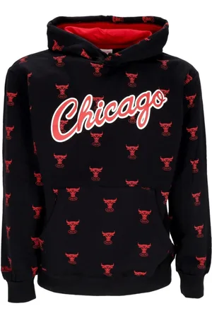 Mitchell & Ness Bluzy, Mężczyzna, Czarny, L, Chicago Bulls AOP Fleece Hoodie