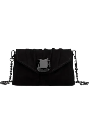 Alma en Pena Torebki, Kobieta, Czarny, ONE SIZE, Kopertówka z klejnotem