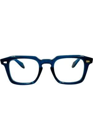 Cutler and Gross Akcesoria, unisex, Niebieski, ONE SIZE, Ręcznie Robiona Kwadratowa Ramka Niebieskie Okulary