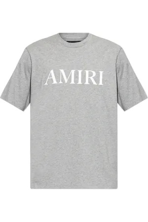 AMIRI Koszulki, Mężczyzna, Szary, S, Bawełna, T-shirt z logo