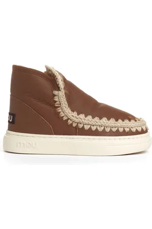 Mou Buty, Kobieta, brązowy, 39 EU, Skórzane Sneakersy Styl Eskimo