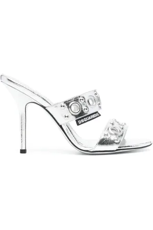 Dsquared2 Buty, Kobieta, Szary, 39 EU, Skóra, Stylowe sandały na lato