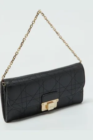Dior Pre-owned, Kobieta, Czarny, ONE SIZE, Pre-owned skórzane portfele