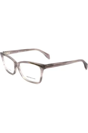 Alexander McQueen Akcesoria, Kobieta, Szary, ONE SIZE, Kobiety Acetate Dial Frames w szarym