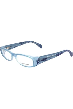 Alexander McQueen Akcesoria, Kobieta, Niebieski, ONE SIZE, Niebieskie oprawki damskie z octanu